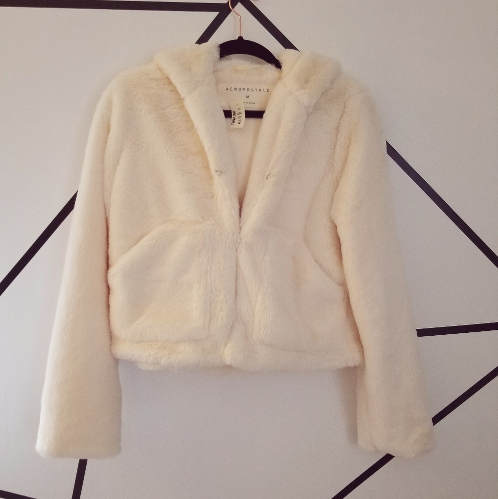 ❌SOLD❌Hooded Faux Fur Jacket